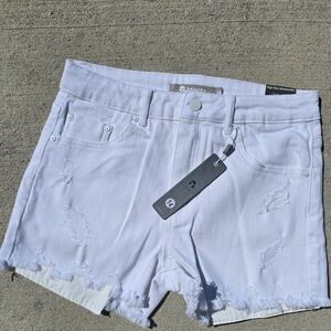 Tractr High Rise Weekender Denim Shorts